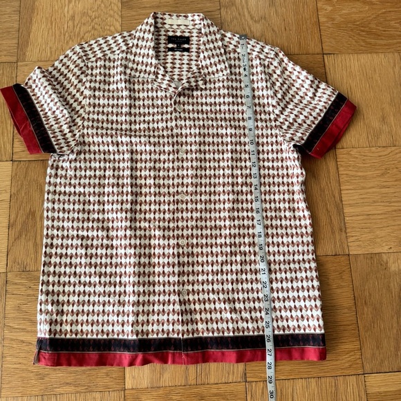 Ted Baker Mens Medium Braemar Relaxed Fit Printed Short Sleeve Shirt - Picture 9 of 10